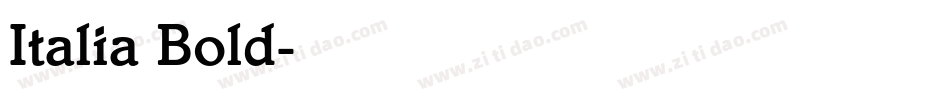 Italia Bold字体转换